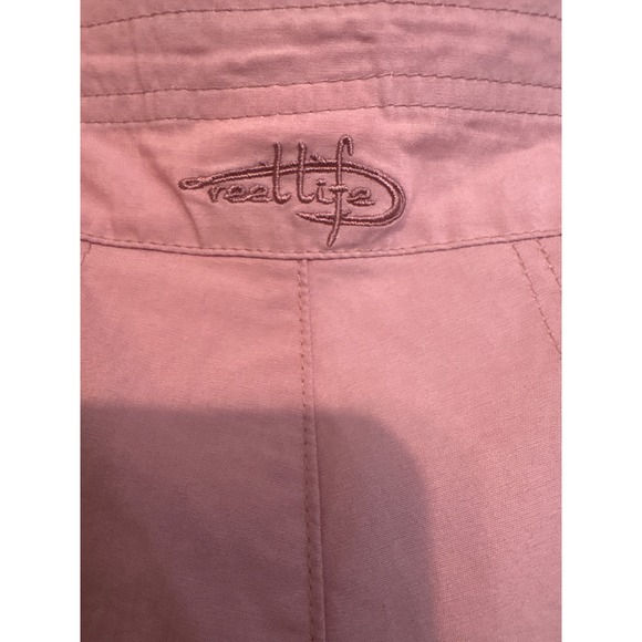 Reel Life Casual Shorts Walking Hiking Travel Pockets Mauve Pink L - Picture 5 of 5